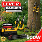 Mini Motosserra Elétrica Com 4 Baterias 21v Bivolt + BRINDE Bolsa de Ferramentas Multiuso - COMPRE 1 LEVE 2