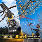 Mini Motosserra Elétrica Com 4 Baterias 21v Bivolt + BRINDE Bolsa de Ferramentas Multiuso - COMPRE 1 LEVE 2