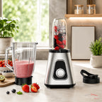 Liquidificador Multiuso 5 em 1 Com 2 Jarras de Vidro + BRINDE Porta Tempero Vertical 16 Potes - COMPRE 1 LEVE 2